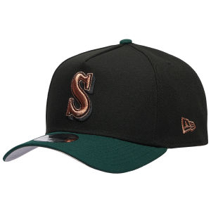 New Era Mariners 9FORTY A-Frame Metallic Cap - Men's - Black/Green