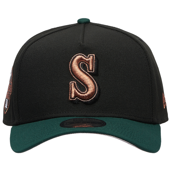 New Era Mariners 9FORTY A-Frame Metallic Cap - Men's - Black/Green - Image 2