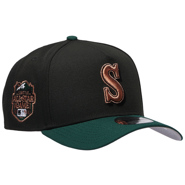 New Era Mariners 9FORTY A-Frame Metallic Cap - Men's - Black/Green - Image 3