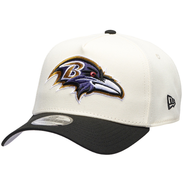 New Era Ravens 9FORTY A-Frame Cap - Men's - White/Black