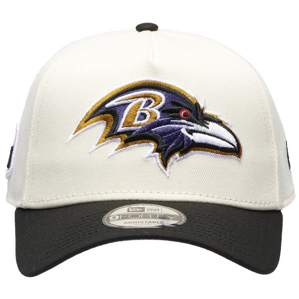 New Era Ravens 9FORTY A-Frame Cap - Men's - White/Black - Image 2