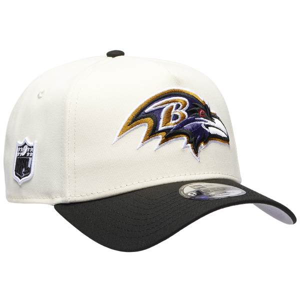 New Era Ravens 9FORTY A-Frame Cap - Men's - White/Black - Image 3
