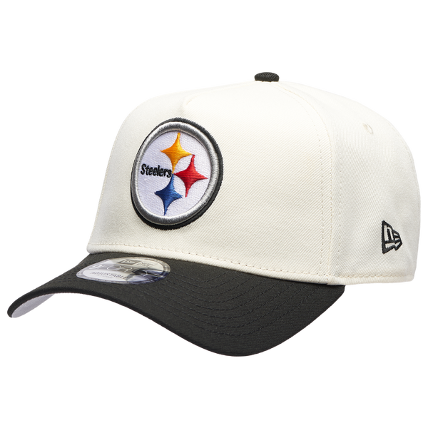 New Era Steelers 9FORTY A-Frame Cap - Men's - White/Black