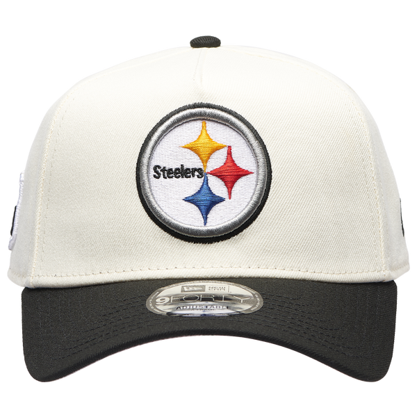 New Era Steelers 9FORTY A-Frame Cap - Men's - White/Black - Image 2