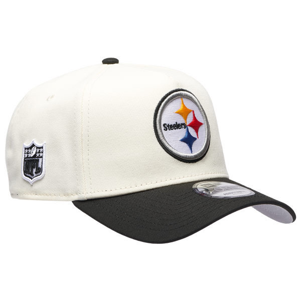 New Era Steelers 9FORTY A-Frame Cap - Men's - White/Black - Image 3