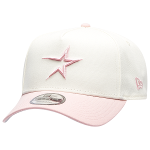 New Era Astros 9FORTY A-Frame Cap - Adult - Pink Rouge/Chrome
