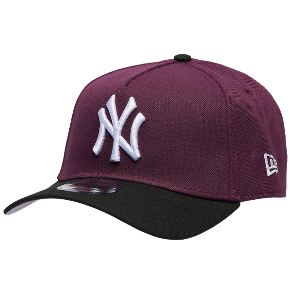 New Era Yankees 9FORTY A-Frame Cap - Adult - Plum/Black