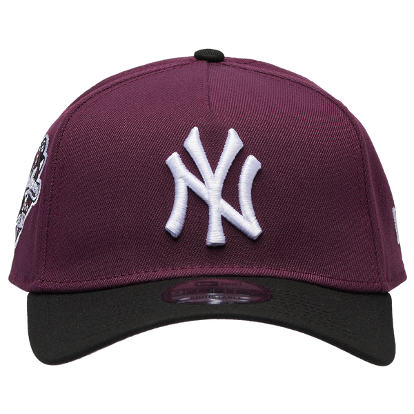 New Era Yankees 9FORTY A-Frame Cap - Adult - Plum/Black - Image 2