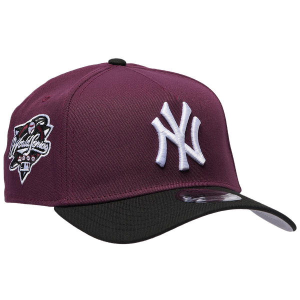 New Era Yankees 9FORTY A-Frame Cap - Adult - Plum/Black - Image 3