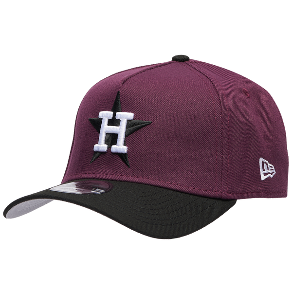 New Era Astros 9FORTY A-Frame Cap - Adult - Black/Plum