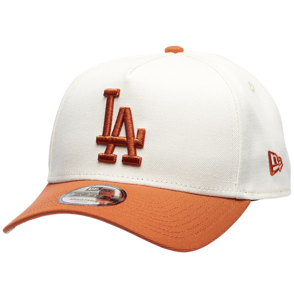 New Era Dodgers 940 A Frame Cap - Adult - White/Orange