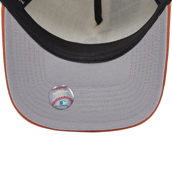 New Era Dodgers 940 A Frame Cap - Adult - White/Orange - Image 5