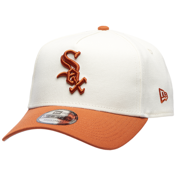 New Era White Sox 940 A Frame Rust Cap - Adult - Orange/Chrome