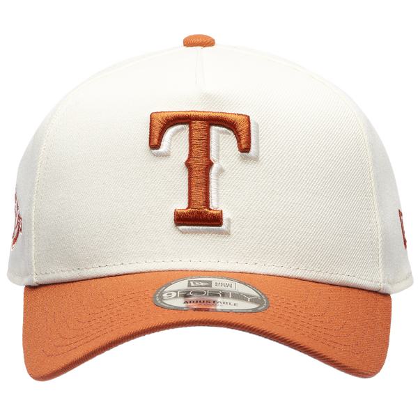 New Era Rangers 940 A Frame Cap - Adult - White/Orange - Image 2