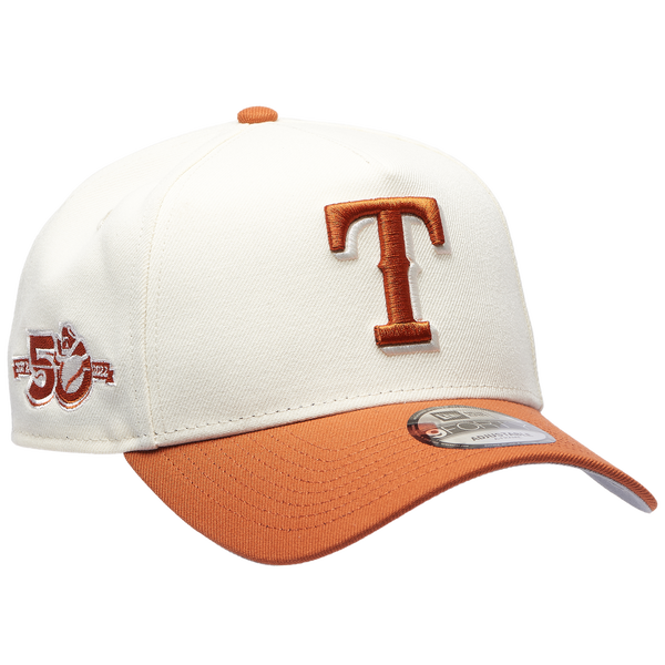 New Era Rangers 940 A Frame Cap - Adult - White/Orange - Image 3