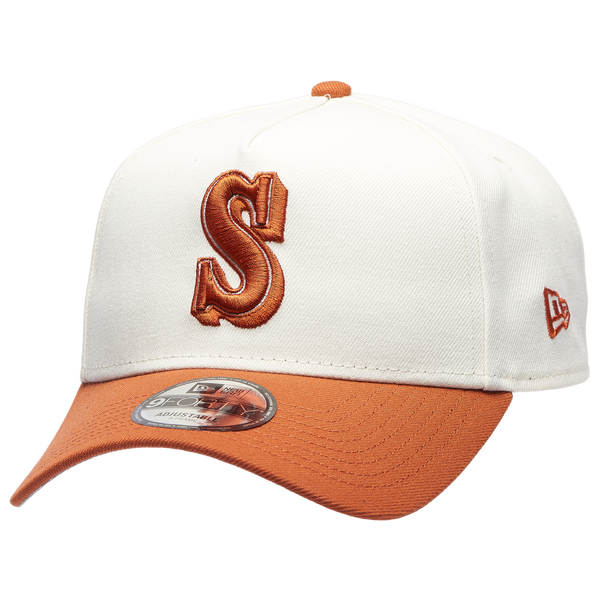 New Era Marlins 940 A Frame Cap - Adult - White/Orange