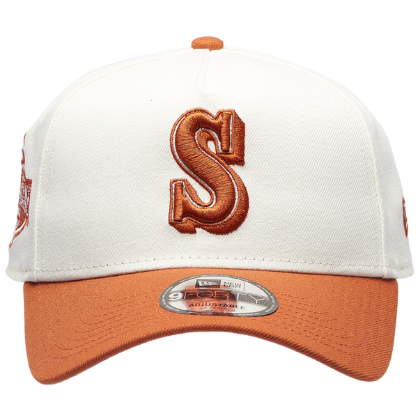 New Era Marlins 940 A Frame Cap - Adult - White/Orange - Image 2