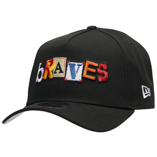 New Era Braves 940 A Frame Ransom Cap - Adult - Black
