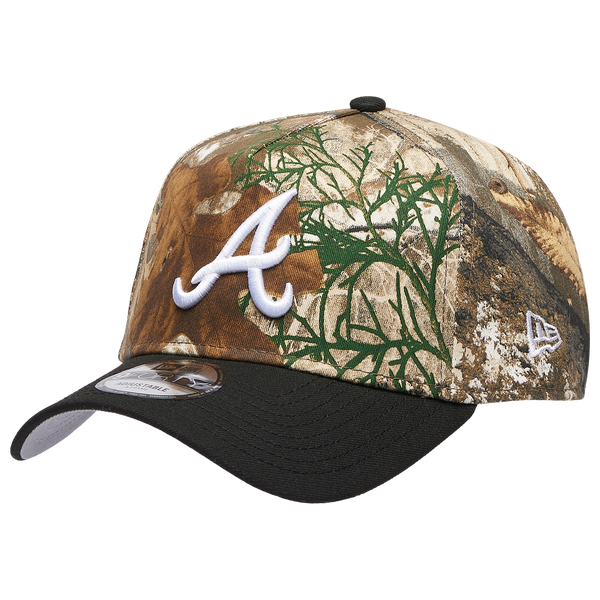 New Era Braves 940 A-Frame RealTree Cap - Adult - Camo/Black