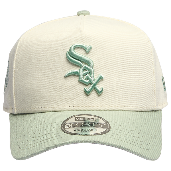 New Era White Sox 940 A-Frame Cap - Adult - Chrome/Green - Image 2