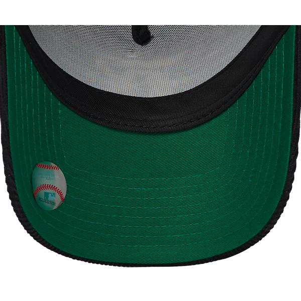 New Era Rangers 9FORTY Cord Trucker Cap - Adult - Black/Black - Image 5