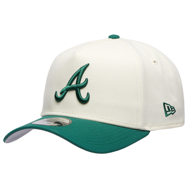 New Era Braves 940 A-Frame Cap - Adult - Chrome/Green