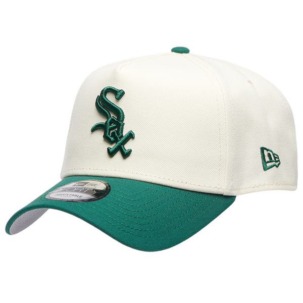 New Era White Sox 940 A-Frame Cap - Adult - Chrome/Green