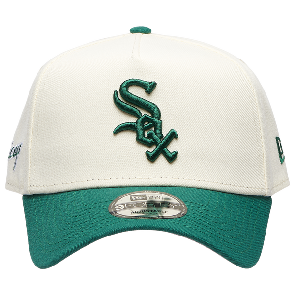 New Era White Sox 940 A-Frame Cap - Adult - Chrome/Green - Image 2