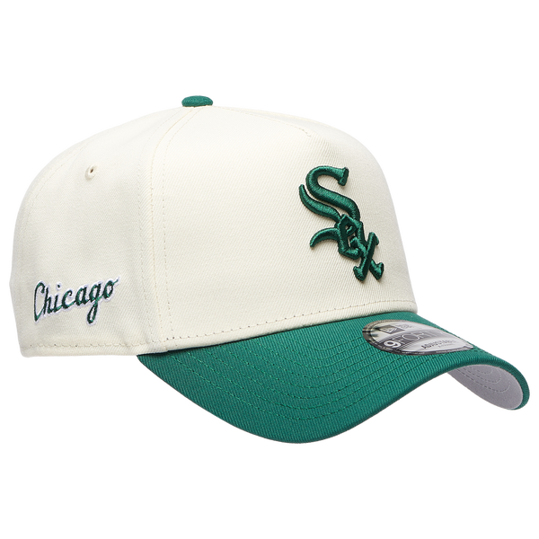 New Era White Sox 940 A-Frame Cap - Adult - Chrome/Green - Image 3
