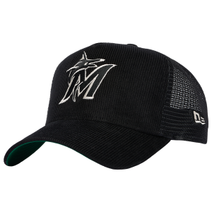 New Era Marlins 940AF Cord Cap - Adult - Black