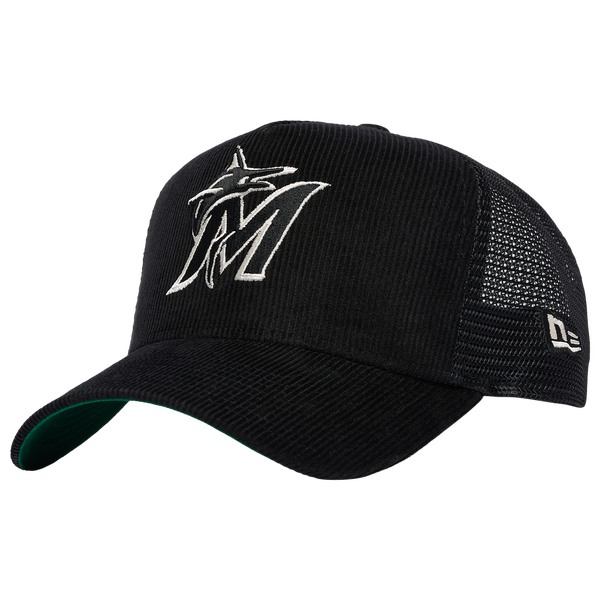 New Era Marlins 940AF Cord Cap - Adult - Black