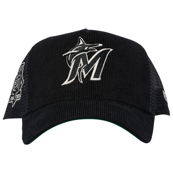 New Era Marlins 940AF Cord Cap - Adult - Black - Image 2