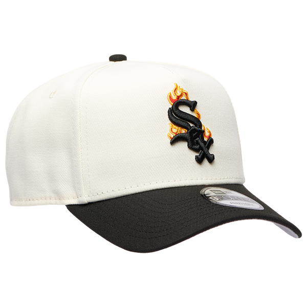 New Era MLB 940 A-Frame Flame Cap - Adult - White/Black - Image 3
