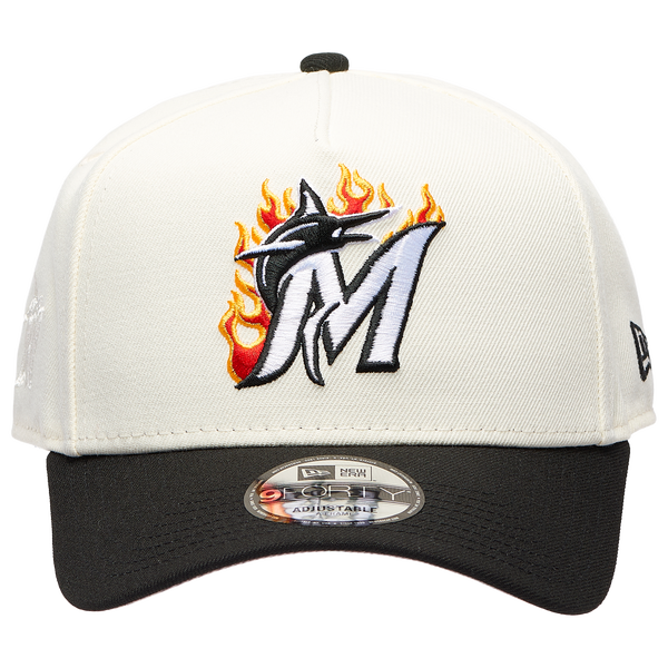 New Era MLB 940 A-Frame Flame Cap - Adult - White/Black - Image 2