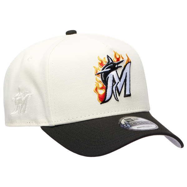 New Era MLB 940 A-Frame Flame Cap - Adult - White/Black - Image 3