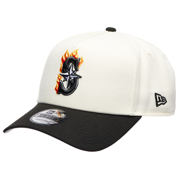 New Era MLB 940 A-Frame Flame Cap - Adult - White/Black