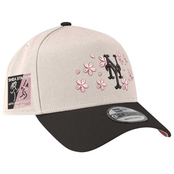 New Era MLB 940 A-Frame Blossom Cap - Adult - White/Black - Image 3