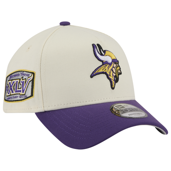New Era NFL 9FORTY A-Frame Cap - Adult - Purple/Chrome - Image 3