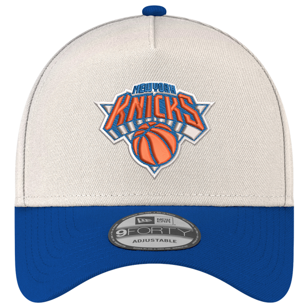 New Era Knicks 940 A-Frame Champs SP Cap - Adult - Chrome/Blue - Image 2