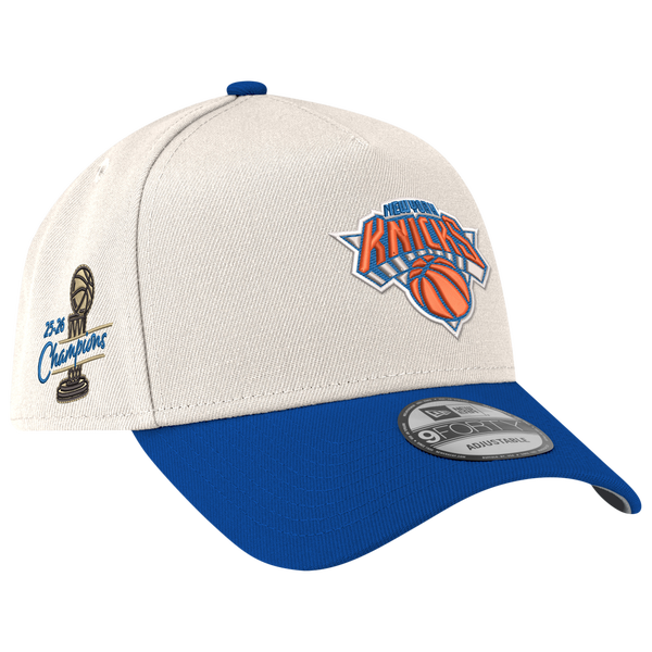 New Era Knicks 940 A-Frame Champs SP Cap - Adult - Chrome/Blue - Image 3