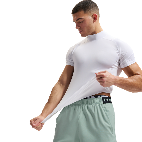 Under Armour HeatGear Mock T-Shirt - Men's - White/White - Image 3