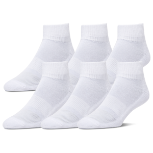 CSG Quarter Socks 6 Pack - Adult - White