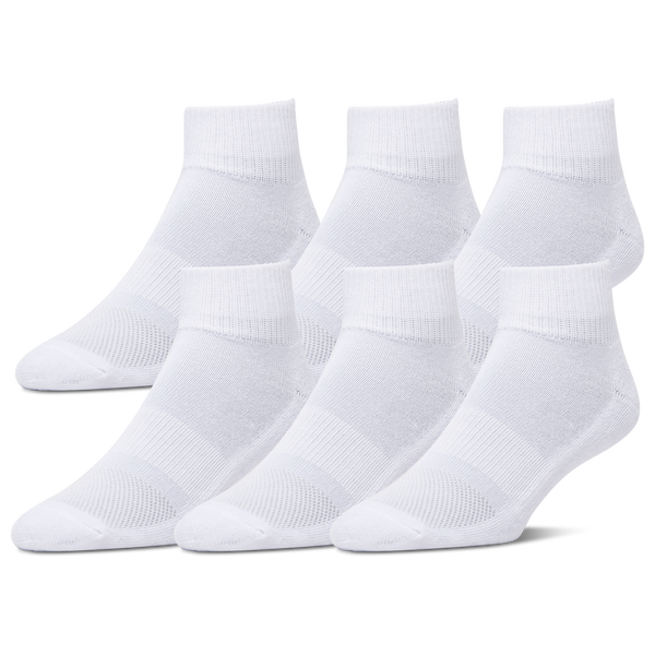 CSG Quarter Socks 6 Pack - Adult - White