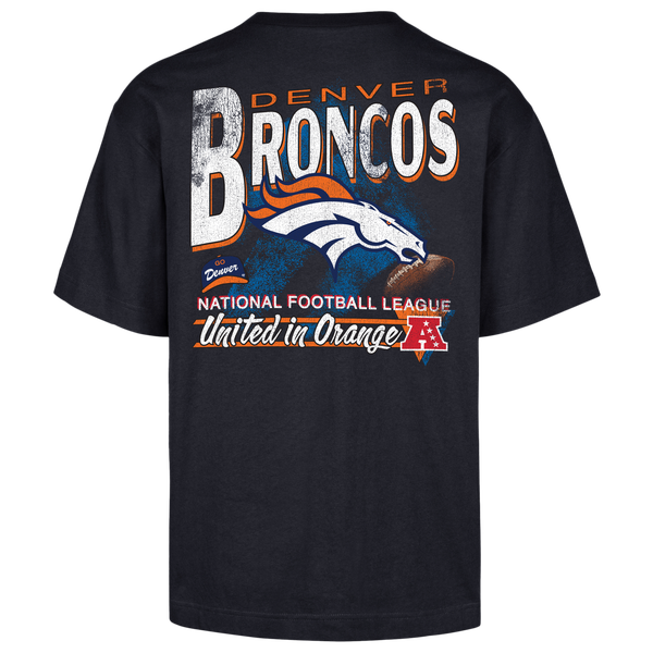47 Brand NFL Broncos Under Bar T-Shirt - Men's - Navy - Image 2