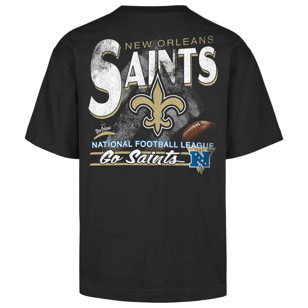 47 Brand NFL New Orleans Saints Bar S/S T-Shirt - Men's - Black - Image 2