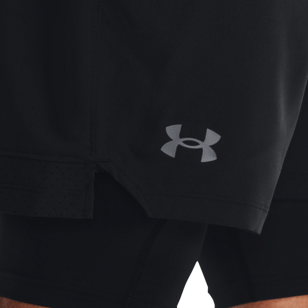 Under Armour Vanish Woven Shorts With Heat Gear - Men's - Black/Black/Pitch Grey - Image 3