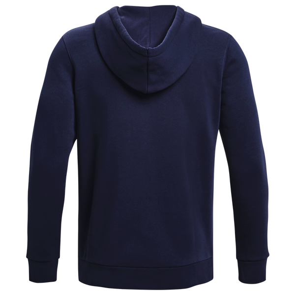 Under Armour Essential Fleece Full-Zip Hoodie - Men's - White/Midnight Navy - Image 2