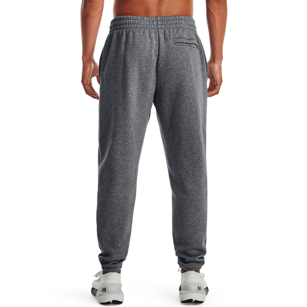 Under Armour Essential Fleece Joggers - Men's - White/Pitch Grey Heather - Image 5