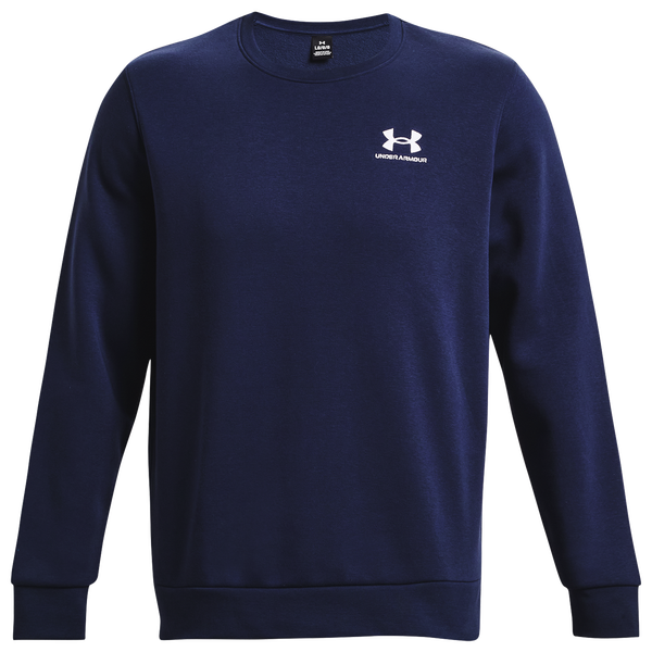 Under Armour Essential Fleece Crew - Men's - Midnight Navy/White - Image 3