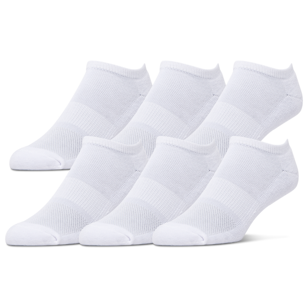 CSG No Show Socks 6 Pack - Adult - White